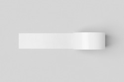 White unrolled duct tape mockup on a grey background.