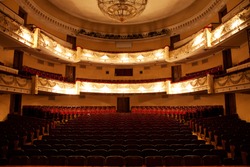The interior of the hall in the theater
