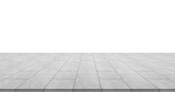 Business concept - empty stone floor top isolated on white background for display or mockup product