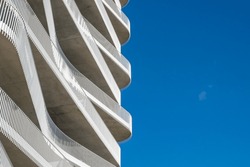 Modern apartment building in Worthing, West Sussex, UK
