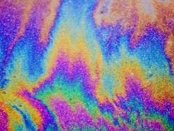Oil Slick. Vibrant colored texture, abstract background.
