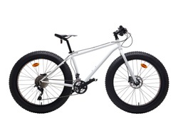 Fat Bike with White Frame in White Background