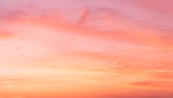 Evening Sky,Pink sky background with Romantic colorful sunlight with orange, yellow and dramatic nature background.