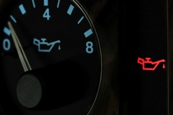oil pressure warning light in car dashboard