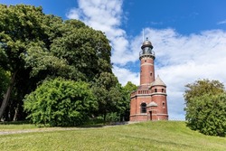 Holtenau Lighthouse in Kiel, Germany