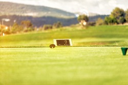 golf green field sign