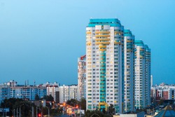 New residential high-rise buildings in russia