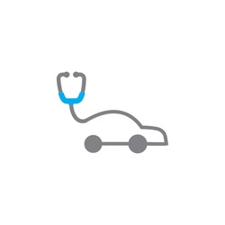medical car logo , automotive clinic logo