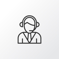 Call Center Icon Symbol. Premium Quality Isolated Operator Call Center Icon Element In Trendy Style.