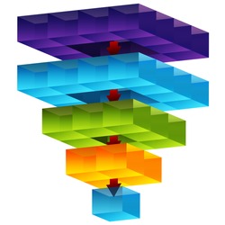 An image of a 3d cube funnel.