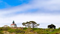 Old Point Loma Lighthouse at the Cabrillo National Monument - San Diego - USA