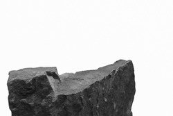 A Broken Edge of a Chunk of Rock, Showing a Weathered Top Section for a Product Display with Natural Indents to the Ancient Stone.