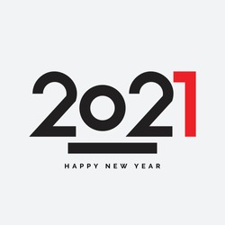 2021 Happy New Year Vector Fireworks Numbers for Calendar Design. Winter Holidays Greeting Card or Seasonal Flyers