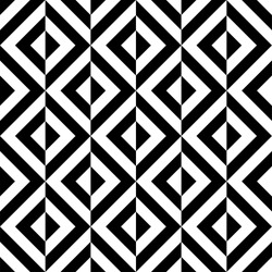 Abstract geometric seamless black and white pattern background. The diamond pattern consisting of black and white stripes. Vector 10 EPS illustration.
