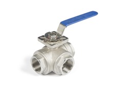 Stainless Three Way Valve, Stainless Steel, Three-way valve suitable for piping work