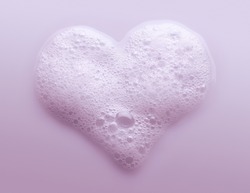 Heart Made from Soap Foam