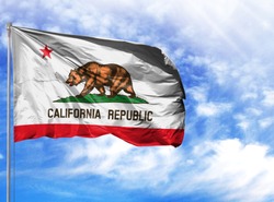 flag State of California on a flagpole