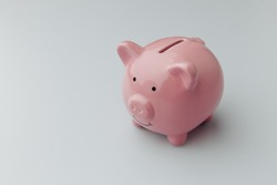 Piggy bank on a white background. Finance, saving money concept