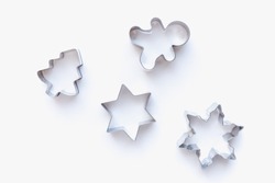 cookie cutters for homemade cookies, cookie cutters, cookie cutters on white background