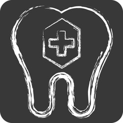 Icon Fluoride. related to Dentist symbol. chalk Style. simple design editable. simple illustration