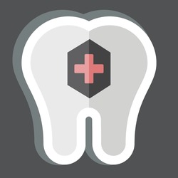 Sticker Fluoride. related to Dentist symbol. simple design editable. simple illustration