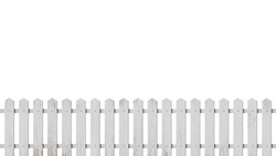 Wooden fence isolated on white background.