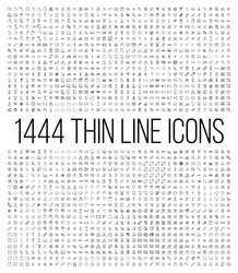 Exclusive 1444 thin line icons set. Big package of modern minimalistic pictograms for mobile UI/UX kit, infographics and web sites. High quality logistics, cruise, contact, cinema and other signs