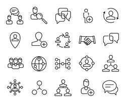 Premium set of network line icons. Simple pictograms pack. Stroke vector illustration on a white background. Modern outline style icons collection. 
