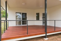 New timber deck on contemporary style home