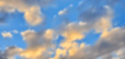 Blurred abstract background of an evening sky. Florida, November 4, 2023