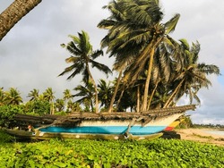 Beautiful sea  fishing boats srilanka
