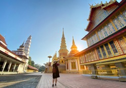 Famous place must visit when travel in Lamphun Province. Wat Phra Bat Huai Tom.