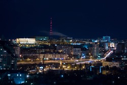 Night view of Ufa, Bashkortostan, Russia