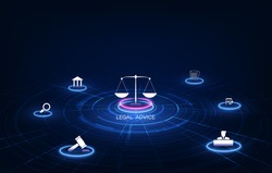 information technology internet digital justice law Labor Law Lawyer Legal Business  Concept. vector illustration