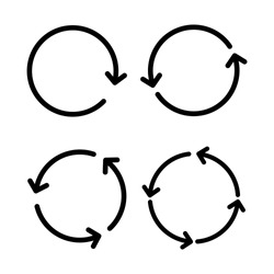 Circular arrows sign icon set vector