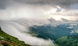storm clouds in the mountains, Rodnei Mountains, Romania