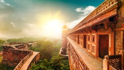 Agra Fort, is a monument,  a UNESCO World Heritage site located in Agra, Uttar Pradesh, India. The fort can be more accurately described as a walled city.