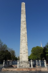 View of the ancient Wall Obelisk in Istanbul