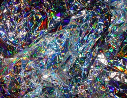 Abstract Holographic Multicolour Foil Sci-fi Rainbow Background