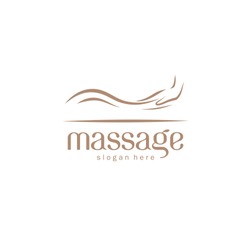 Vector logo design template for massage salon.