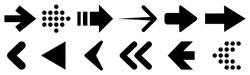 Set arrow icon. Collection different arrows sign. Black vector arrows – vector
