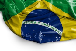 Brazilian flag on white background