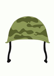 Army hat illustration, isolated on white background.