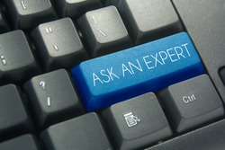 blue ask an expert keyboard button