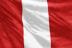 Peru flag full-frame close-up