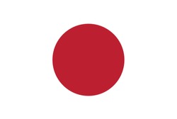 Japanese national flag of Japan
