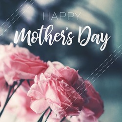 Floral Mother's Day background with soft, feminine and modern color scheme.