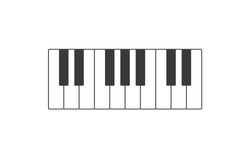 Piano icon.  Piano keyboard illustration. 