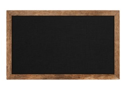 Brown wood frame or blackboard isolated on white background. Object with clipping path