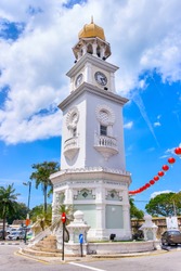 Queen Victoria Memorial Clock Tower  in Georgetown, Penang island, Malaysia